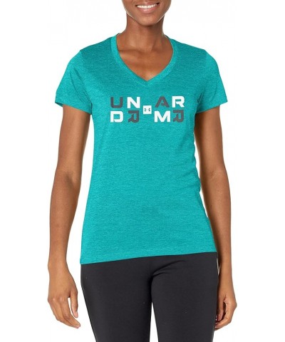 Women's Streaker Forest Short Sleeve (722) Coastal Teal / Birdie Green / Black $10.46 Activewear