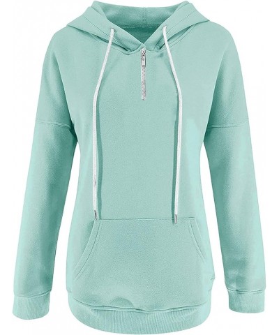 Black Zip Hoodie Women's Fashion Sweatshirt Drawstring Button Pocket Shirt Casual Long Hoodie for Women Zip up Z6-green $7.69...