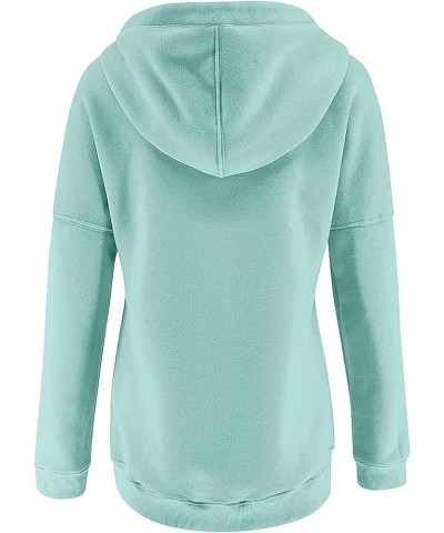 Black Zip Hoodie Women's Fashion Sweatshirt Drawstring Button Pocket Shirt Casual Long Hoodie for Women Zip up Z6-green $7.69...