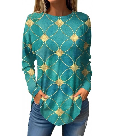 Oversized Tshirts Shirts for Women Fall Womens Fashion 2023 Trendy Long Sleeve Blouses Plus Size Going Out Tops Tees 4-green ...