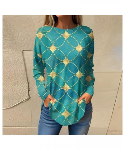 Oversized Tshirts Shirts for Women Fall Womens Fashion 2023 Trendy Long Sleeve Blouses Plus Size Going Out Tops Tees 4-green ...