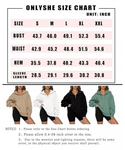 Womens Half Zip Oversized Sweatshirts Casual Quarter Zipper Hoodies Long Sleeve Shirts Pullovers Fleece Outfits A-greyish Gre...