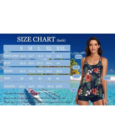 Tankini Swimsuit for Women Two Piece Bikini Tummy Control Bathing Suit Tank Top Swimwear with Boyshorts Purple $12.69 Swimsuits