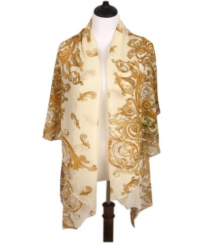 Multi Use Floral Leopard Chiffon Kimono Scarf Vest Beach Cover Up Yellow $7.75 Swimsuits