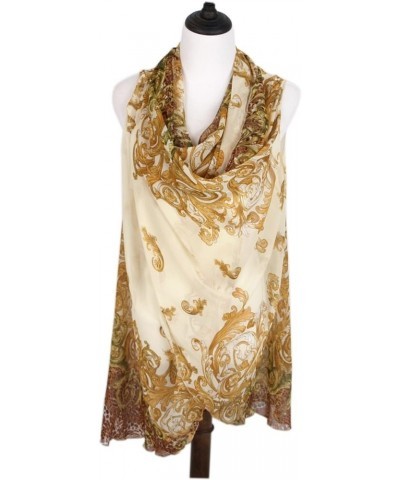 Multi Use Floral Leopard Chiffon Kimono Scarf Vest Beach Cover Up Yellow $7.75 Swimsuits