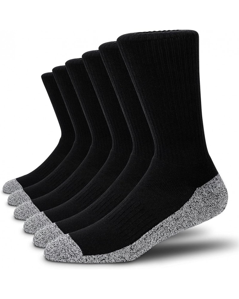 6 Pairs Cotton Extra Heavy Athletic Socks Wicking Work Cushion Sport Running Socks for Men & Women Black Crew 6 Pairs $13.56 ...