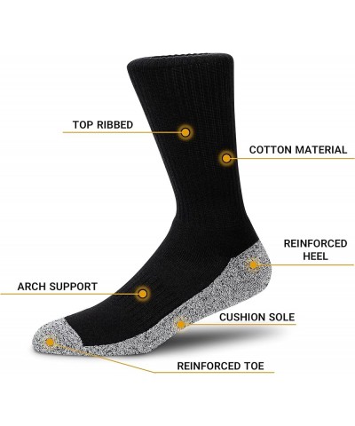 6 Pairs Cotton Extra Heavy Athletic Socks Wicking Work Cushion Sport Running Socks for Men & Women Black Crew 6 Pairs $13.56 ...