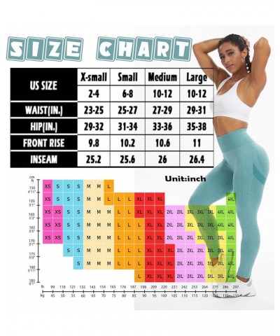 Women High Waisted Seamless Leggings Smile Contour Workout Gym Yoga Pants Tights C Booty Smile Darkgreen $12.99 Leggings