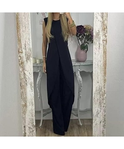 7 Colors Jersey Mature Women Suit,Vivianhan Jersey Suit for Women,Summer Slit Sleeveless Loose Blouse and Wide Leg Pants Set ...