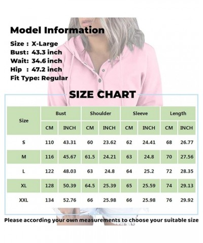 Hoodies for Women Oversized Sweatshirt Button Down Long Sleeve Shirts Drawstring Pullover Tops Fall Winter Clothes B-black $1...