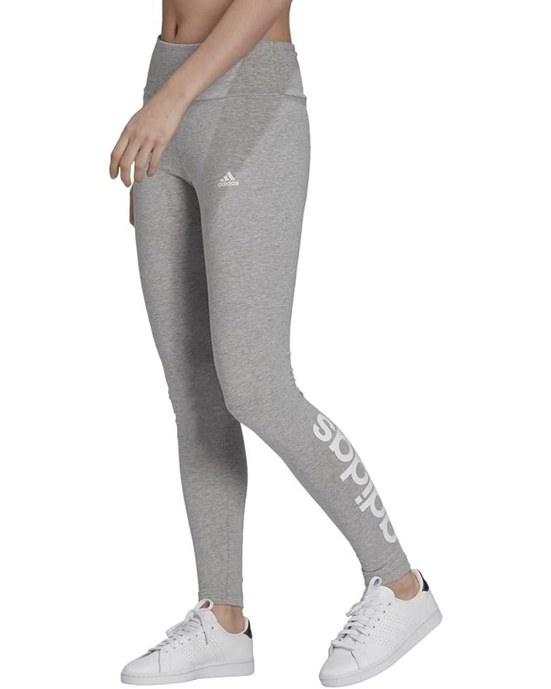 Women's Loungewear Essentials High-Waisted Logo Leggings Medium Grey Heather/White $20.33 Activewear