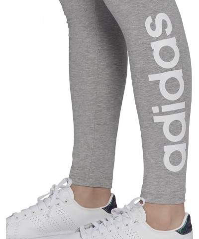 Women's Loungewear Essentials High-Waisted Logo Leggings Medium Grey Heather/White $20.33 Activewear