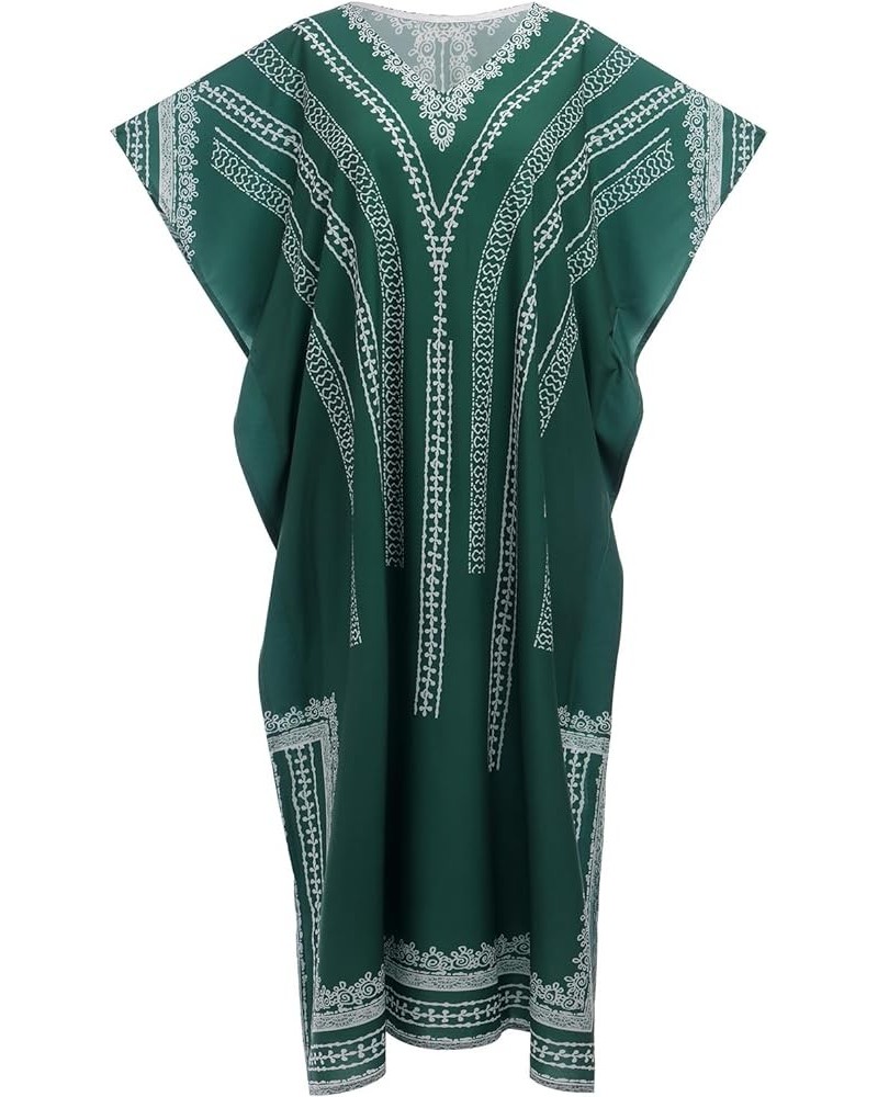 Kaftan Dresses Cover Up for Swimwear Women Swimsuits Coverup Women's Beach Suit Kimono Bat Sleeves One Size Green Batwing Sle...