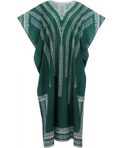 Kaftan Dresses Cover Up for Swimwear Women Swimsuits Coverup Women's Beach Suit Kimono Bat Sleeves One Size Green Batwing Sle...