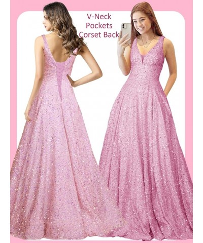 Women's Prom Dress Long 2024 Sexy V Meck Evening Dress A Line Military Ball Gown Party Dresses 1803-dusty Rose $47.50 Dresses