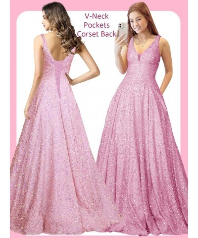 Women's Prom Dress Long 2024 Sexy V Meck Evening Dress A Line Military Ball Gown Party Dresses 1803-dusty Rose $47.50 Dresses