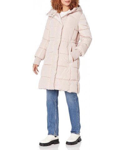 Women's Faux Memory Anork with Hidden Drawcord Puffer Rosedust $32.59 Jackets