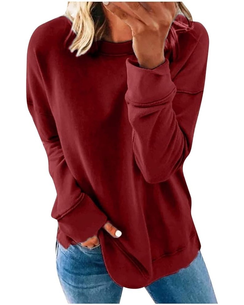 Dressy Tops for Women Summer 2023 Autumn and Winter European and American Loose Large Size Chocolate Blouses for 1-red $8.70 ...