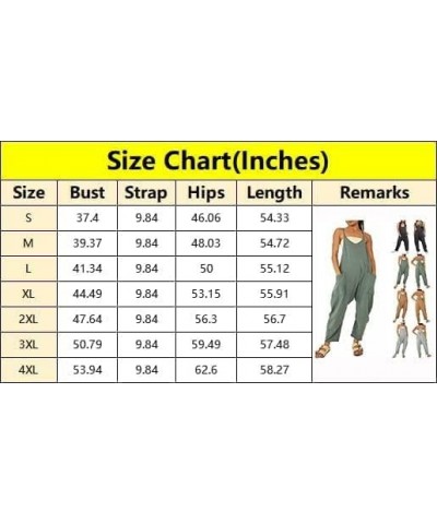 Womens Jumpsuits Sleeveless Spaghetti Strap Rompers Casual Loose Fit Overalls Onesie Pants with Pockets A15 $9.87 Overalls