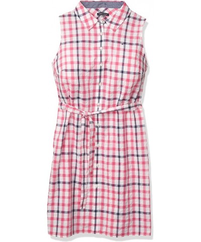 Women's Classic Button Down Collared Sun Dress Dahlia $25.15 Dresses