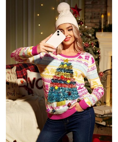 Womens Christmas Cardigan Winter Ugly Sweater Christmas Tree $17.86 Sweaters