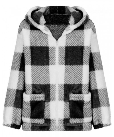 Fall Jackets for Women 2023 Plaid Shacket Flannel Cute Jackets Long Sleeve Fall Outfits Women Trendy Winter Coat 2023 Black F...