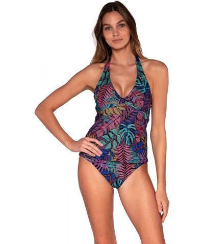 Heidi Tankini Women's Swimsuit Top with Underwire & Removable Cups Panama Palms $49.40 Swimsuits