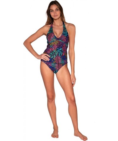 Heidi Tankini Women's Swimsuit Top with Underwire & Removable Cups Panama Palms $49.40 Swimsuits