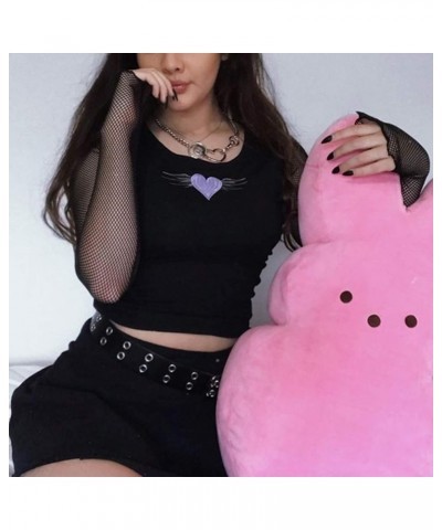 Women's Basic Summer Embroidered Crop Tops Fishnetblack $9.19 Tanks