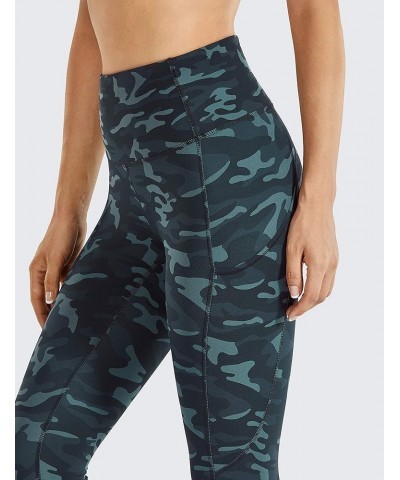 Womens Naked Feeling Workout Capris Leggings 23'' - High Waisted Gym Tummy Control Yoga Pants with Pockets 23 inches Camo Mul...