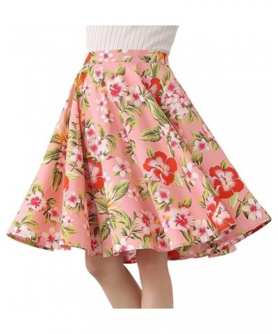 50's Vintage Full Circle Dress Women's Floral Party Dress Polka Dot Cocktail Party A-Line Skirt 9021 $10.80 Dresses