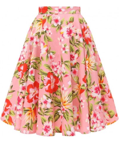 50's Vintage Full Circle Dress Women's Floral Party Dress Polka Dot Cocktail Party A-Line Skirt 9021 $10.80 Dresses