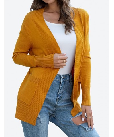 Women's Cardigans with Pockets Casual Lightweight Open Front Cardigan Sweaters for Women (S-2XL) Mustard $17.48 Sweaters