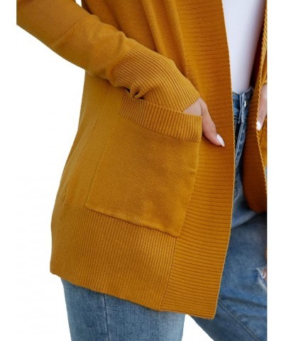 Women's Cardigans with Pockets Casual Lightweight Open Front Cardigan Sweaters for Women (S-2XL) Mustard $17.48 Sweaters