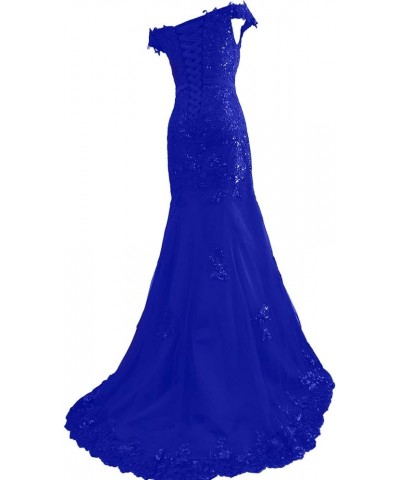 Women's Long Lace Mermaid Wedding Prom Dresses Formal Evening Gown P050 P122-royal Blue $42.77 Dresses