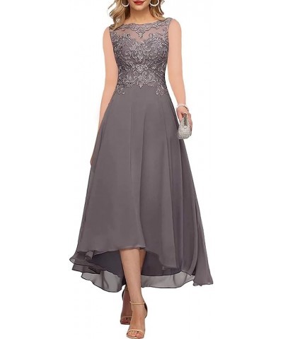 Women's Mother of The Bride Dresses Sleeveless High Low A-line Lace Applique Chiffon Formal Evening Gowns Emerald Green $34.7...