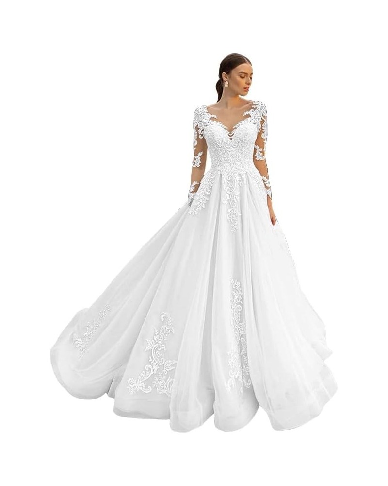 Wedding Dresses for Bride 2024 Floral Beaded Mermaid Bridal Evening Party Gowns P-white $51.75 Dresses