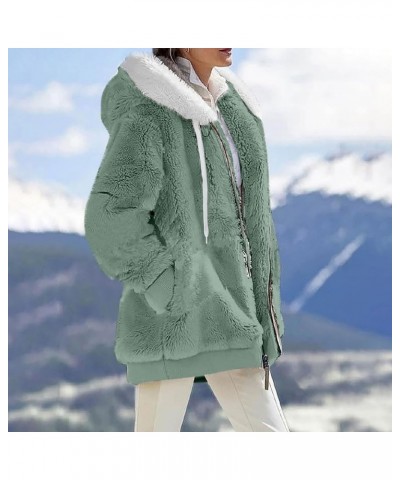 Fleece Jacket Women Plush Thicken Plus Size Winter Coats Cozy Solid Outerwear Long Sleeve Zip Hoodies Casual Winter Clothes A...