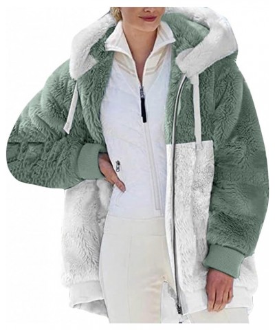 Fleece Jacket Women Plush Thicken Plus Size Winter Coats Cozy Solid Outerwear Long Sleeve Zip Hoodies Casual Winter Clothes A...