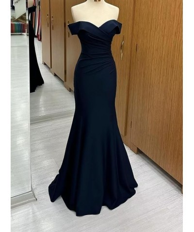 Mermaid Satin Off Shoulder Prom Dresses Long Ball Gowns Elegant Formal Evening Gowns Lace Up Back for Women Plum $37.60 Dresses