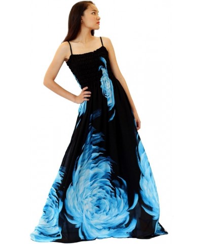 Women Floral Plus Size Maxi Dress Casual Long Sexy Summer Hawaiian Floral Evening Sleeveless Sundress… Blue/Black $12.00 Dresses