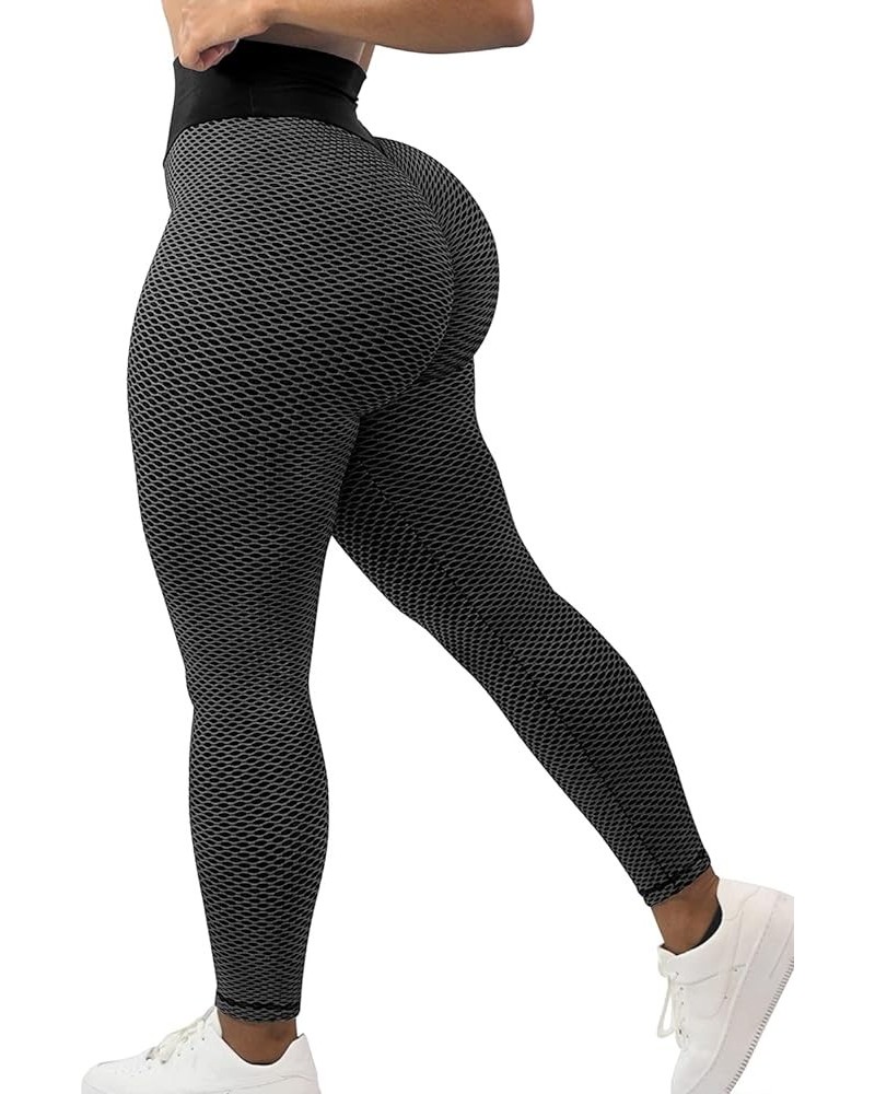 TIK Tok Leggings for Women Butt Lifting Leggings High Waisted Booty Yoga Pants Tummy Control Workout Leggings Tights B-black ...