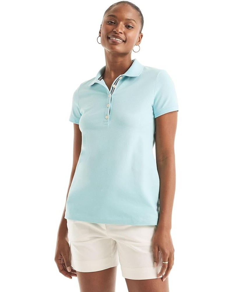 Women's 5-Button Short Sleeve Cotton Polo Shirt Antigua Surf. $16.19 Shirts