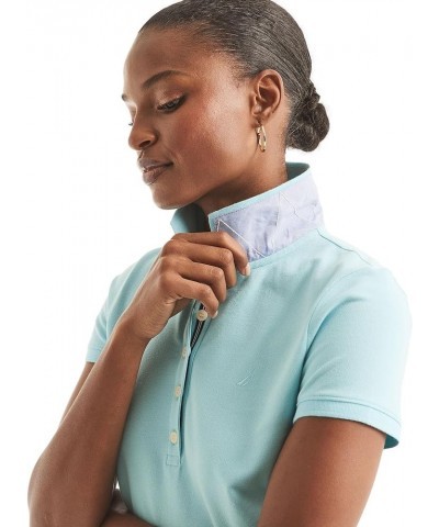 Women's 5-Button Short Sleeve Cotton Polo Shirt Antigua Surf. $16.19 Shirts