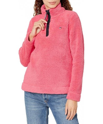 Women's 1/4 Zip Sherpa Jacket Rosette $17.13 Jackets