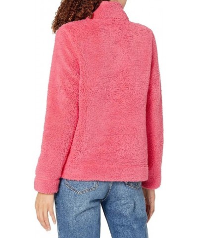 Women's 1/4 Zip Sherpa Jacket Rosette $17.13 Jackets