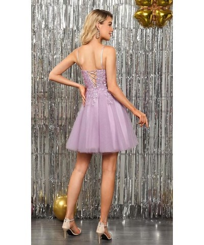 Floral Homecoming Dresses Short 2023 Applique Glitter Tulle Mini Prom Dresses for Teens SYYS384 Aqua $37.57 Dresses