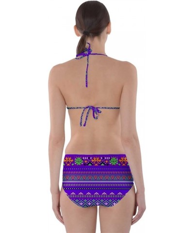 Womens Stripes Chervon Athletic One Piece Swimsuit Purple Tribal $11.04 Swimsuits