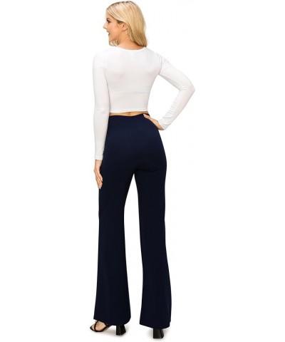 High Waist Cozy Lightweight Palazzo Pants for Women - Office and Casual Attire Navy $11.34 Pants