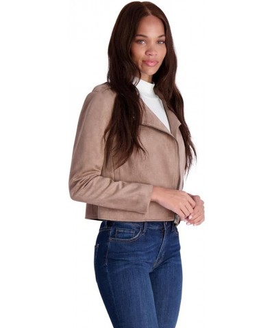 by Steve Madden Women’s Asymmetric Cropped Moto Jacket Mocha $7.27 Jackets